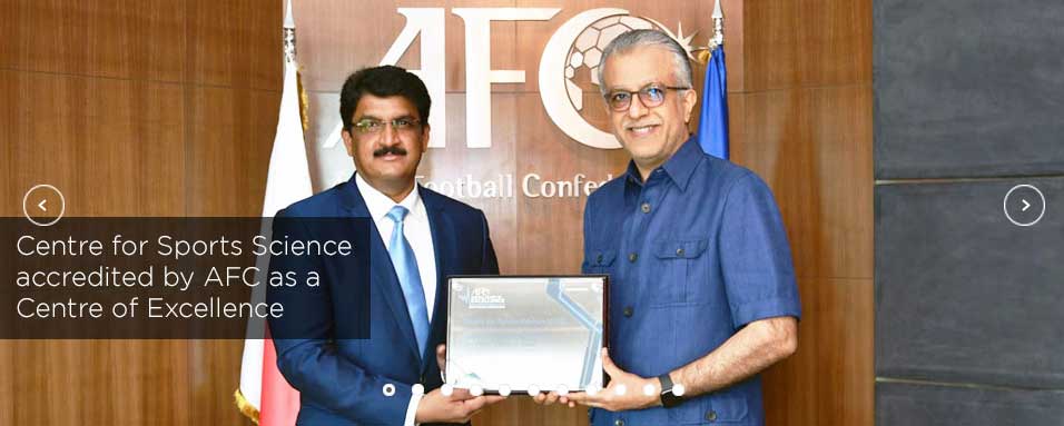 Centre for Sports Science accredited by AFC as a Centre of Excellence