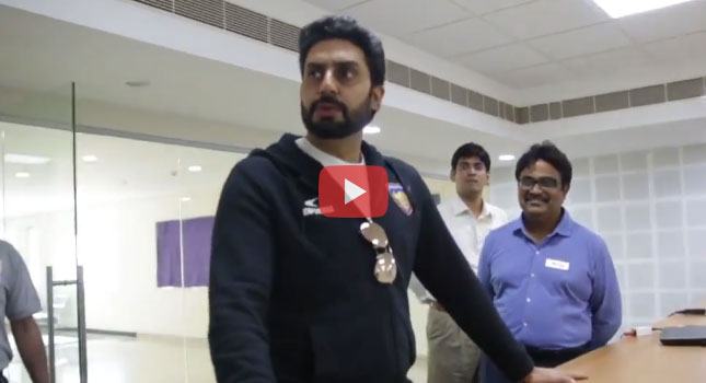 Chennaiyin FC owner Abhishek Bachchan visits SRCSS