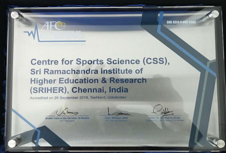 CSS has been accredited as the AFC (Asian Football Confederation) Medical Centre of Excellence