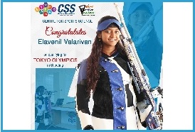 CSS, SRIHER heartily congratulates Elavenil Valarivan who has qualified for the Tokyo Olympics 2020