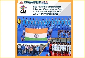 CSS, SRIHER congratulates the men and women of Indian Hockey who have made the country proud with their stellar show at the Tokyo Olympics 2020.