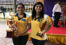 CSS swimmers Jayaveena Vijay and Nivya Raja rock the Senior State Aquatic Championship with a flurry of Gold medals