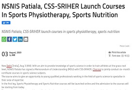 NSNIS Patiala, CSS-SRIHER Launch Courses - BW Business World
