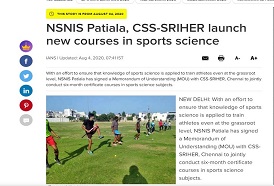 NSNIS Patiala, CSS-SRIHER Launch Courses - The  Times of India